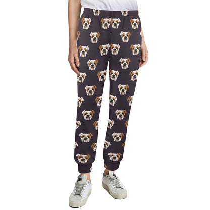 Bulldogs Pattern Print Design 03 Women's Casual Track Pants