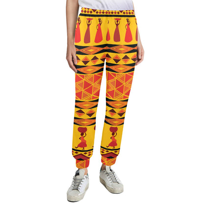 African Pattern Print Design 01 Women's Casual Track Pants