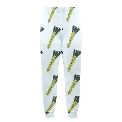 Leek Pattern Print Design 03 Men's Casual Track Pants