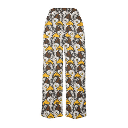 Eagles Head Pattern Women's Wide Leg Lounge Pants
