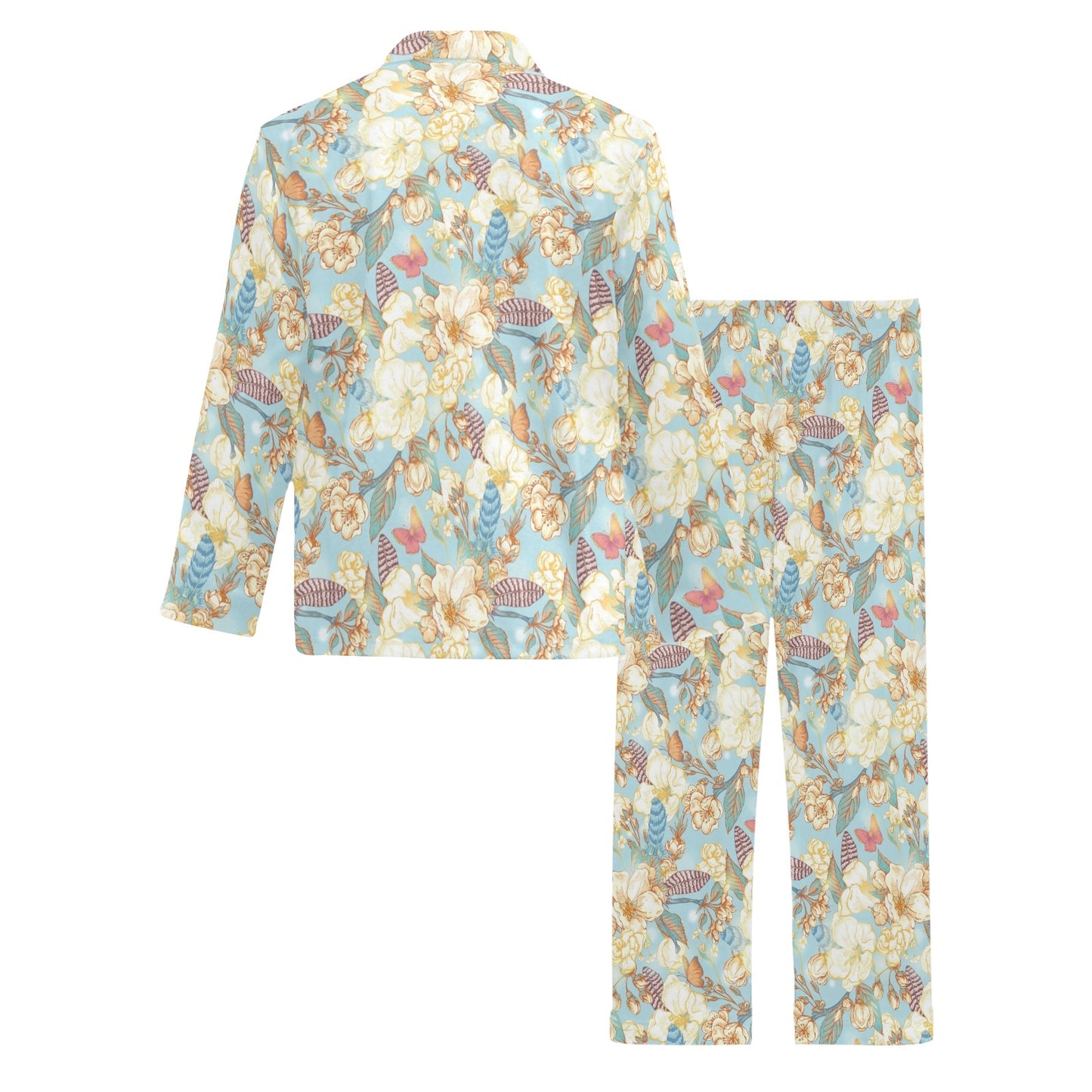 Summer Floral Print Design LKS302 Men's Long Pajama Set