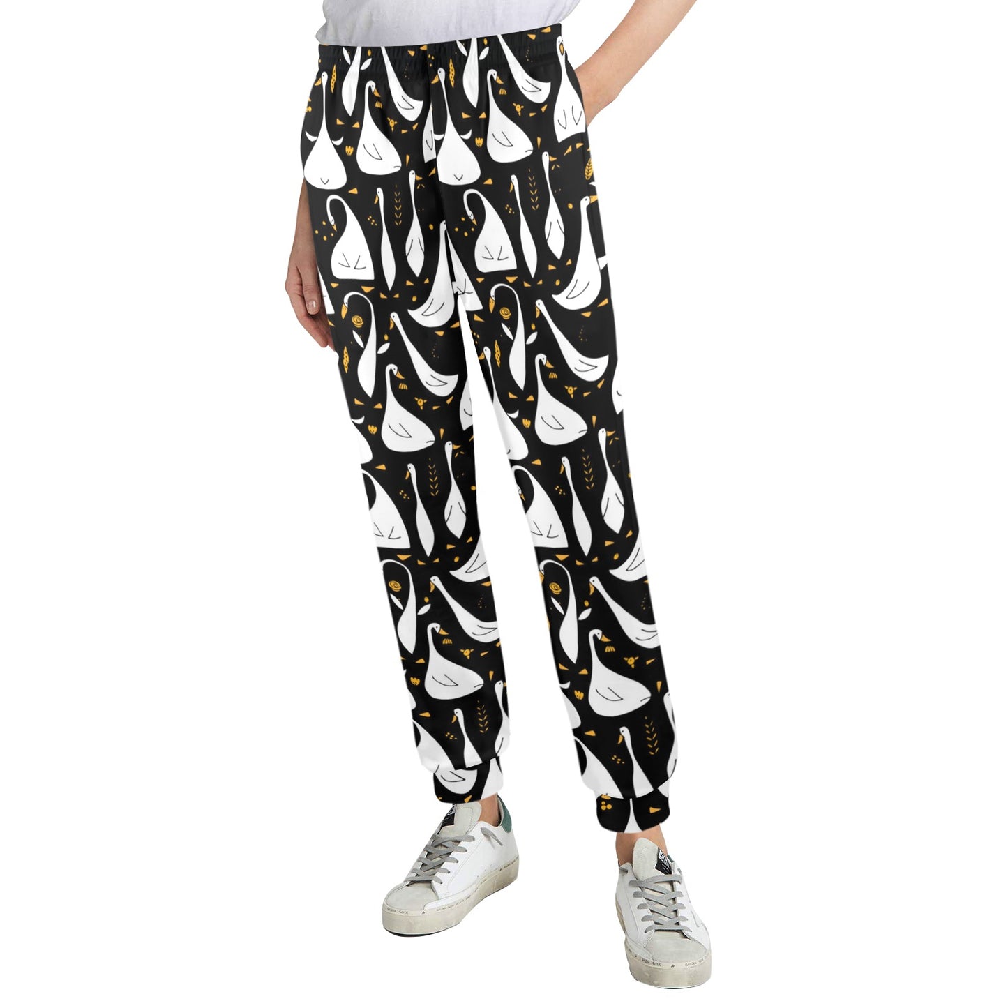 Goose Print Design LKS401 Women's Casual Track Pants