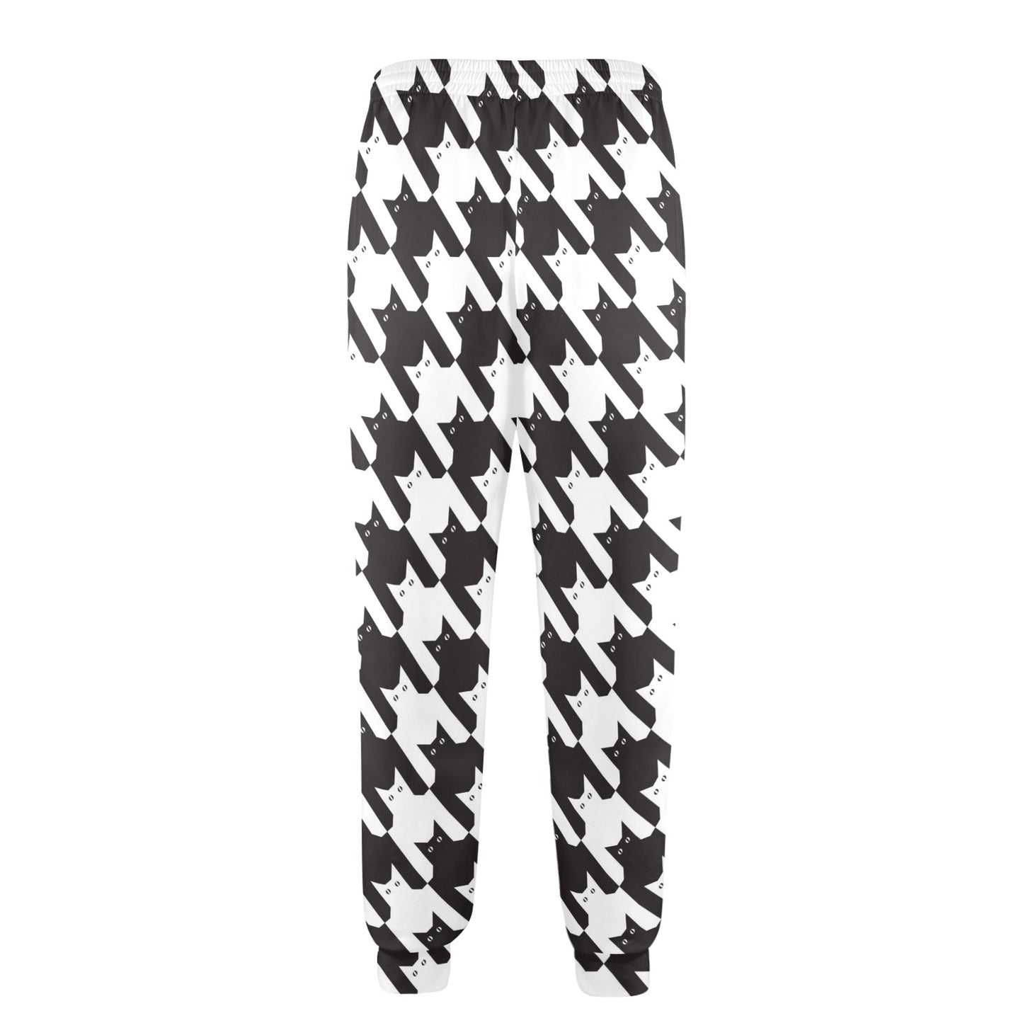 Cat HoundstoothPattern Print Design 01 Men's Casual Track Pants