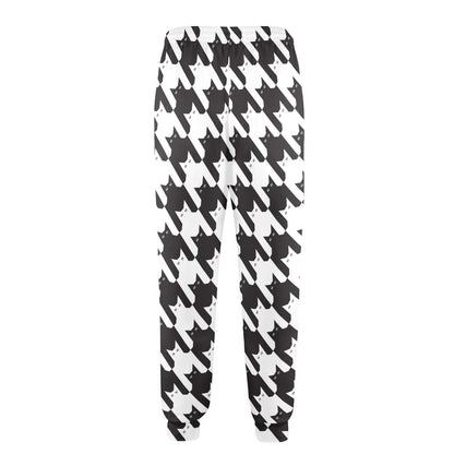 Cat HoundstoothPattern Print Design 01 Men's Casual Track Pants