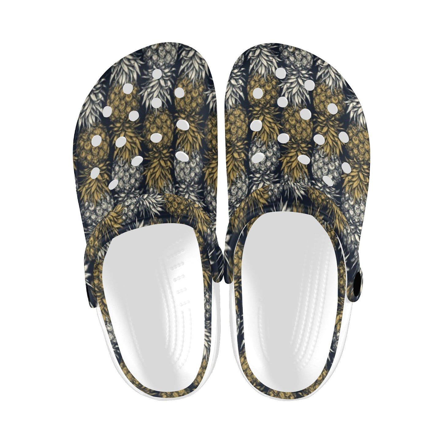 Pineapple Print Design Pattern Unisex Clogs Shoes