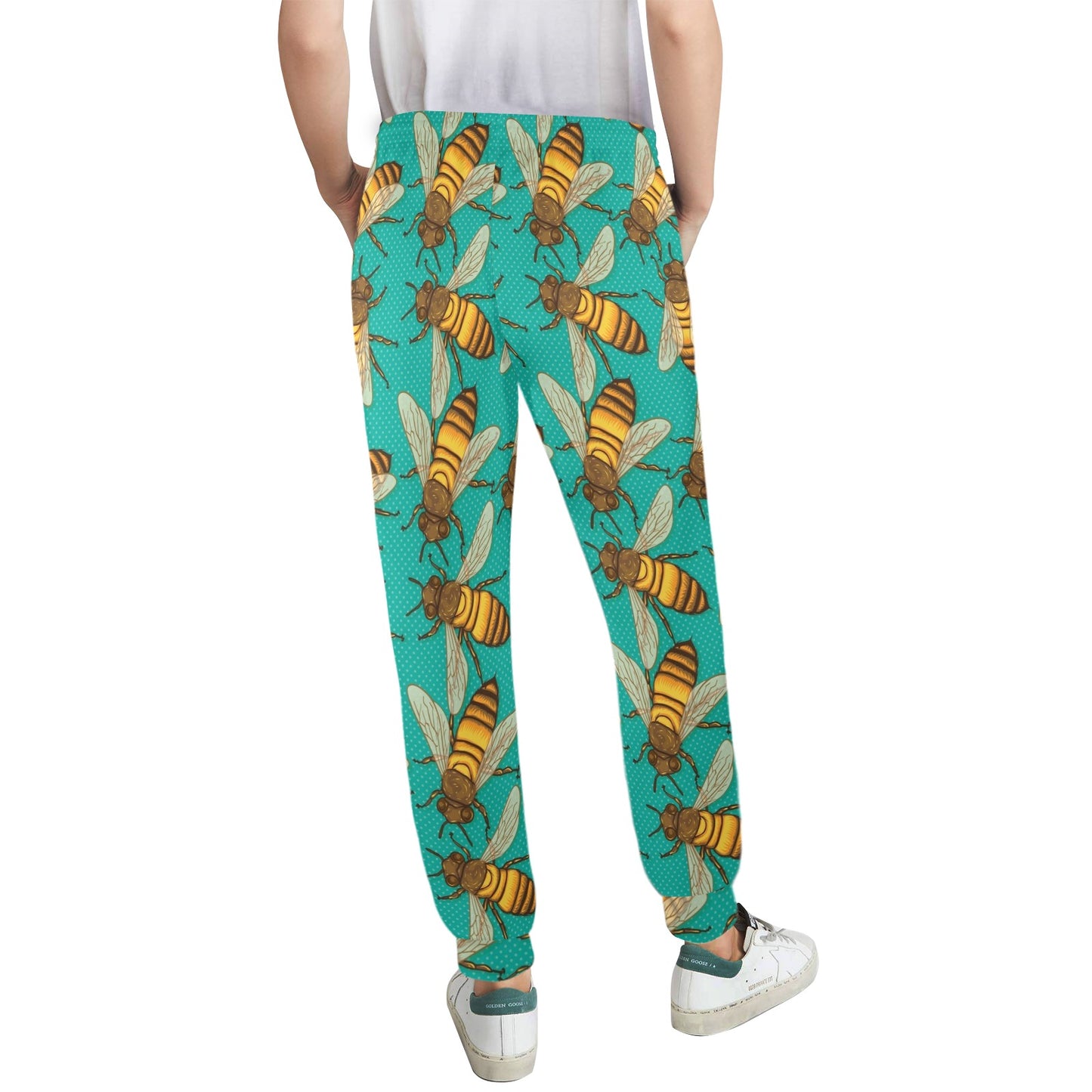 Bee Pattern Print Design BEE04 Women's Casual Track Pants