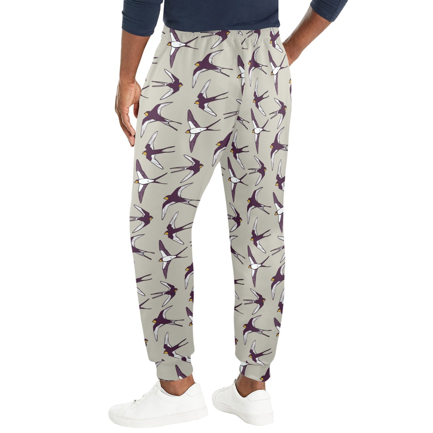 Swallow Bird Pattern Print Design 03 Men's Casual Track Pants