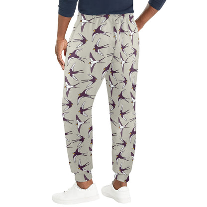 Swallow Bird Pattern Print Design 03 Men's Casual Track Pants