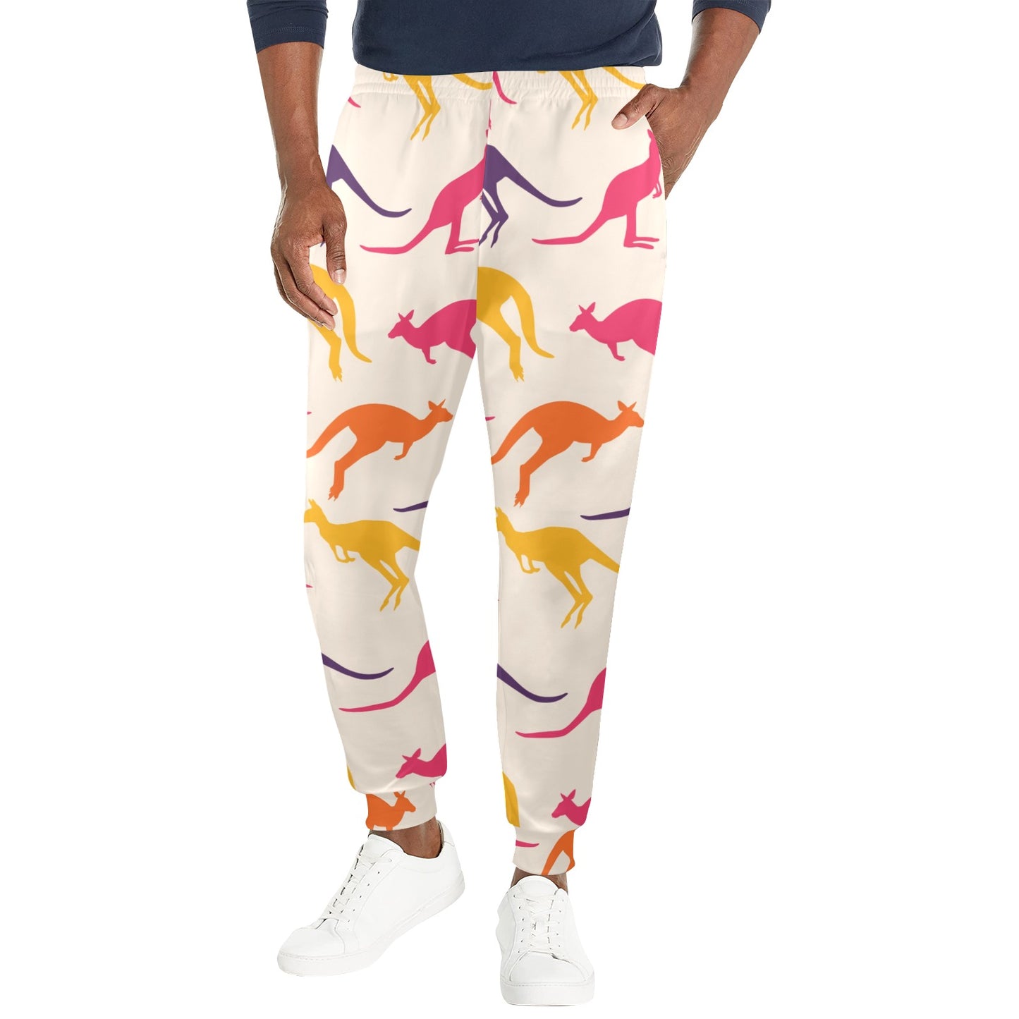 Kangaroos Pattern Print Design 01 Men's Casual Track Pants