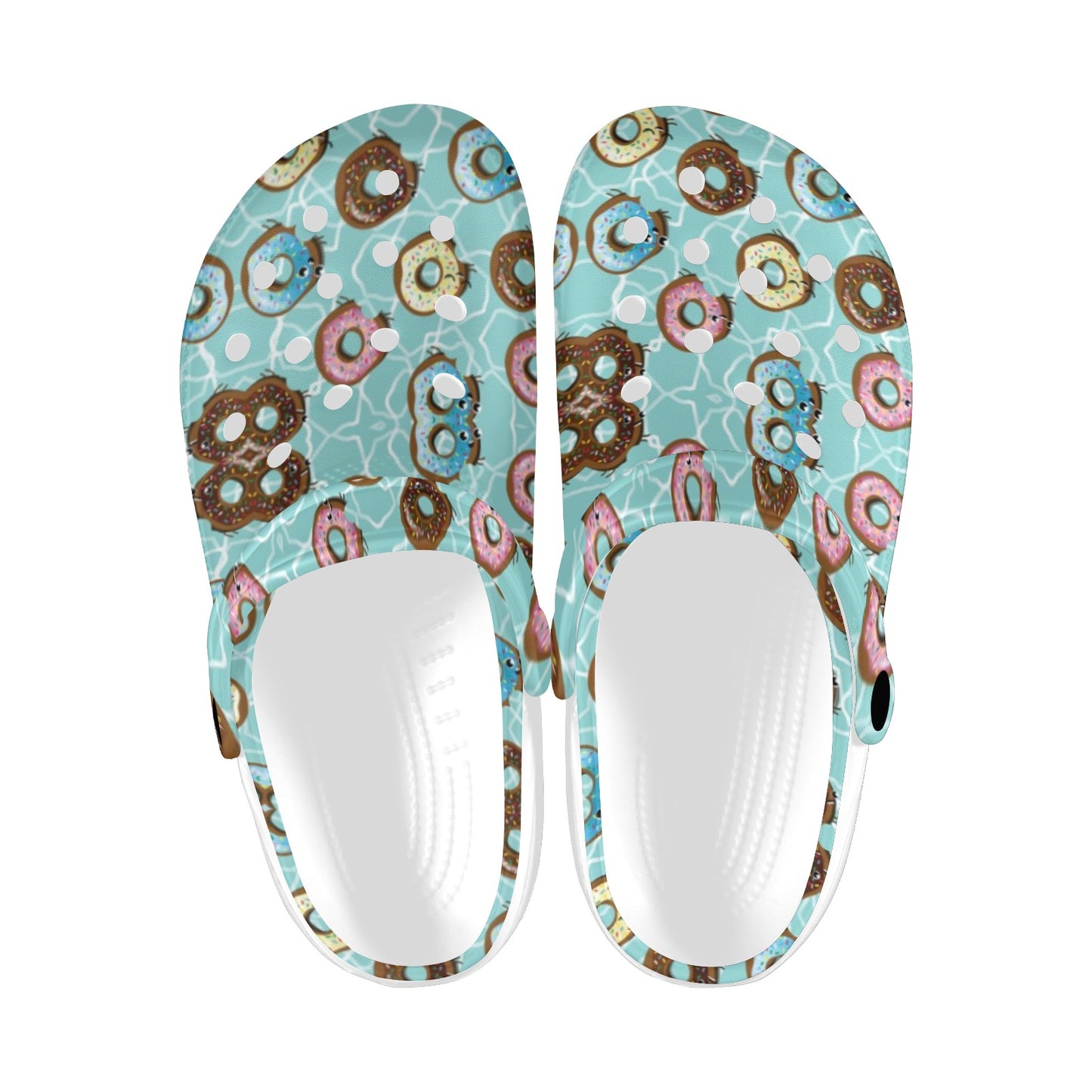 Emoji Donut Print Pattern Unisex Clogs Shoes