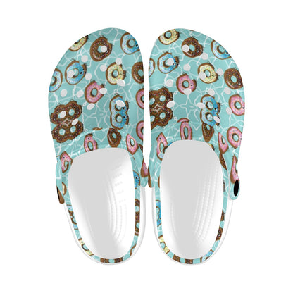 Emoji Donut Print Pattern Unisex Clogs Shoes