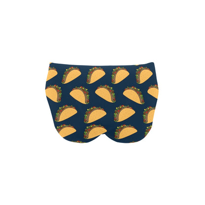 Taco Pattern Print Design TC04 Men's Swimming Briefs