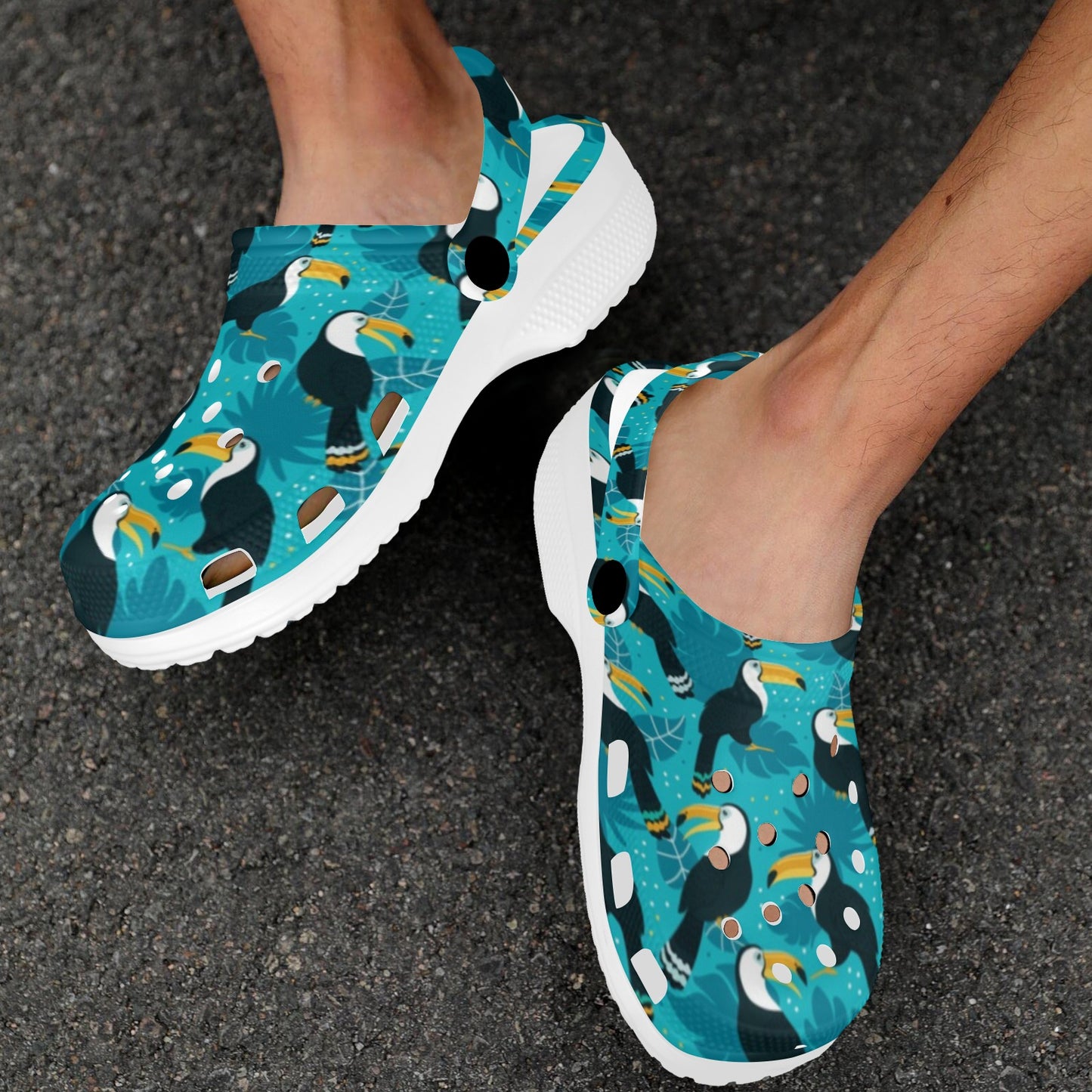 Toucan Parrot Pattern Print Unisex Clogs Shoes