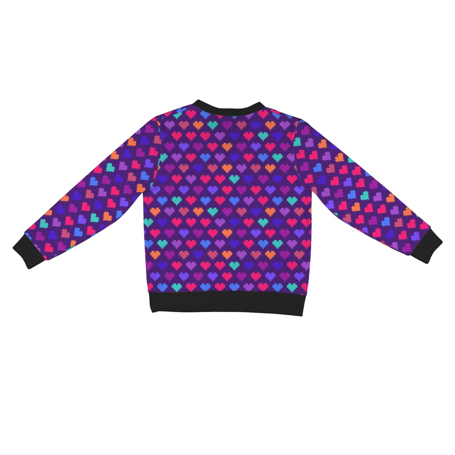 Heart Pixel Pattern Print Design HE03 Women's Cardigan