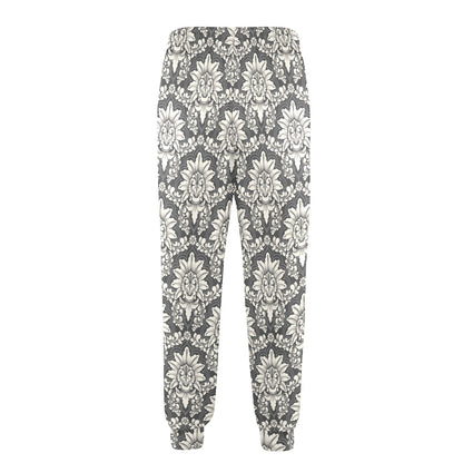 Damask Elegant Print Pattern Men's Casual Track Pants