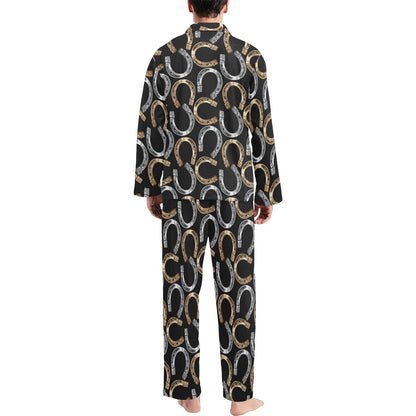 Horseshoe Print Design LKS305 Men's Long Pajama Set