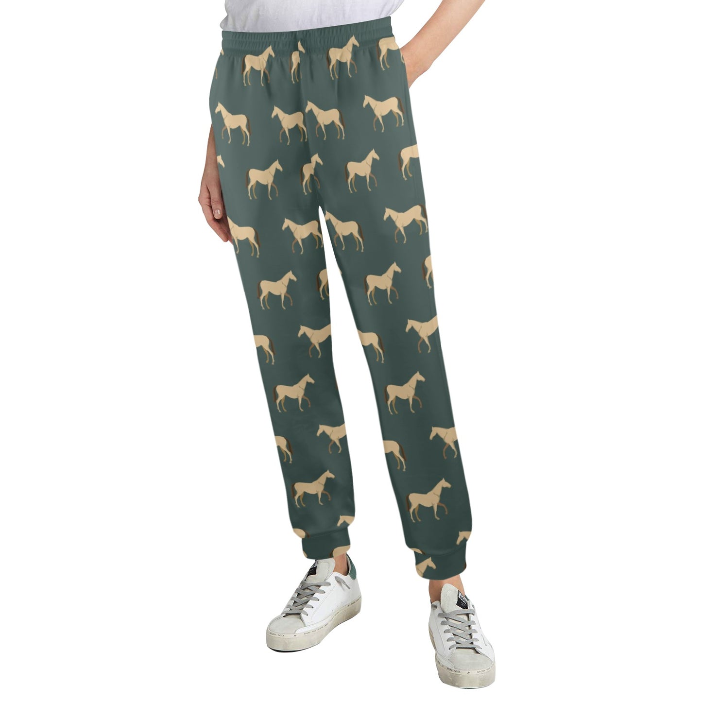 Horse Classic Themed Pattern Print Women's Casual Track Pants