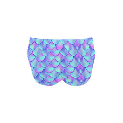 Mermaid Tail Design Print Pattern Men's Swimming Briefs