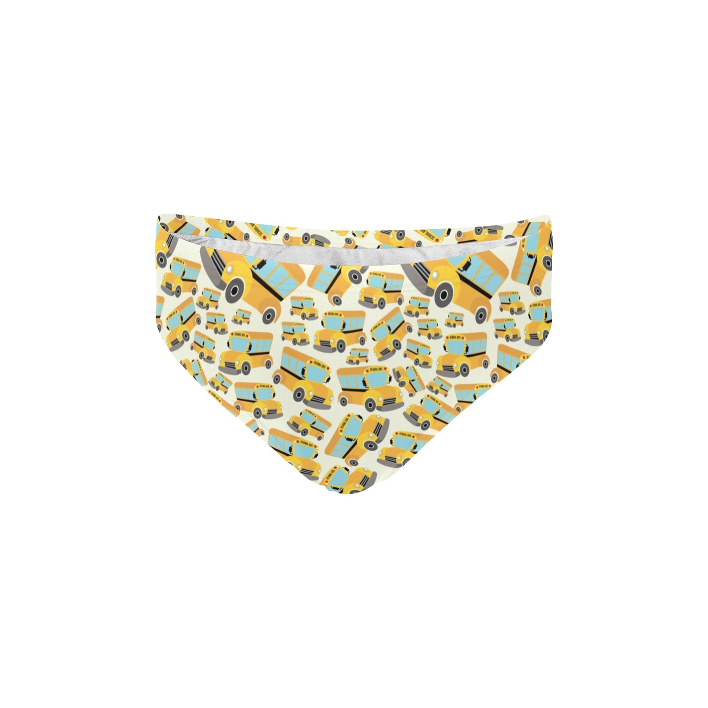 School Bus Print Design LKS301 Men's Swimming Briefs