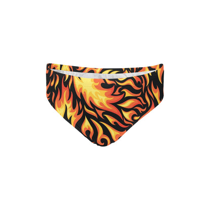 Flame Fire Design Pattern Men's Swimming Briefs