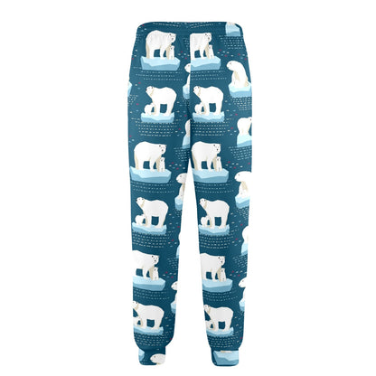 Polar Bear Pattern Print Design PB02 Men's Casual Track Pants