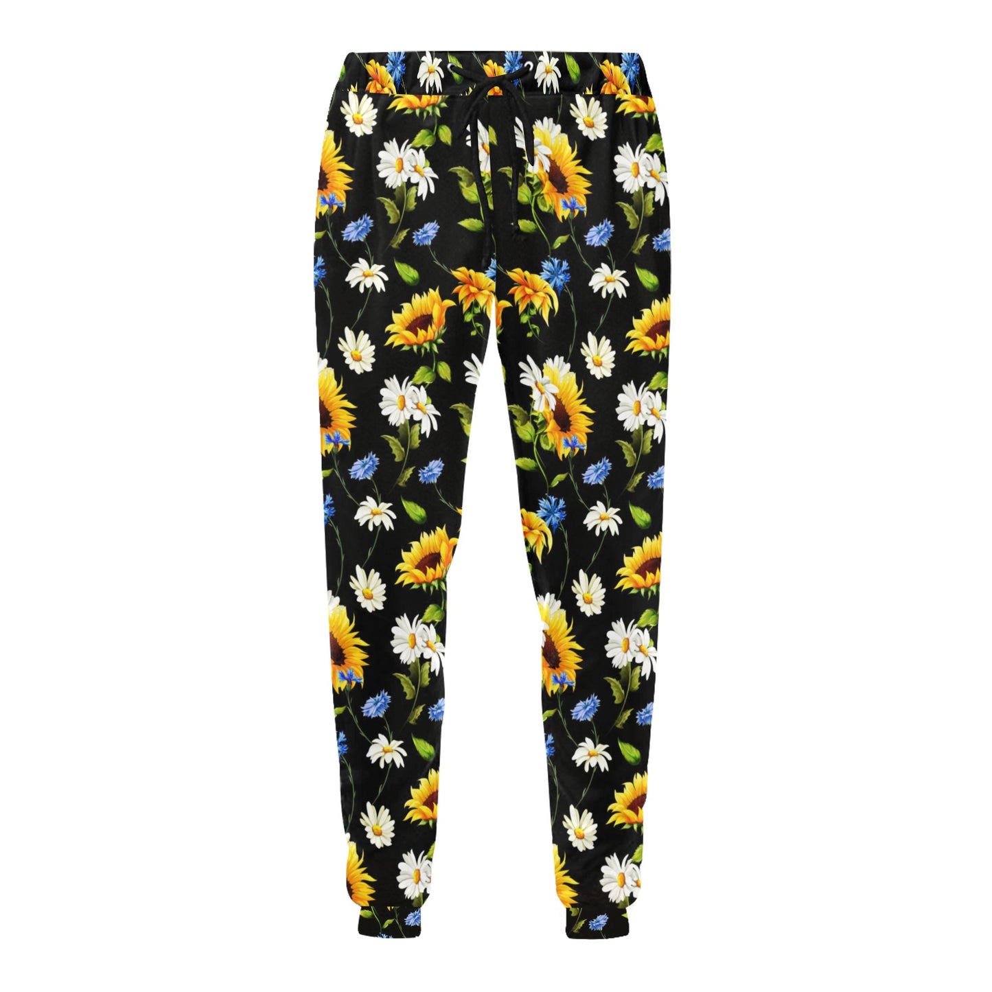 Sunflower Chamomile Bright Color Print Men's Sweatpants