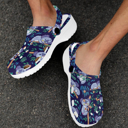 Koala Themed Design Print Unisex Clogs Shoes