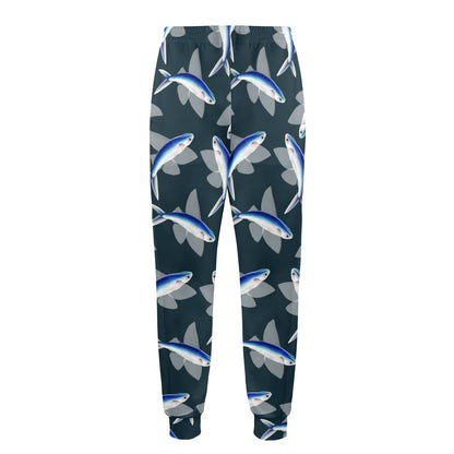 Flying Fish Pattern Print Design 04 Men's Casual Track Pants