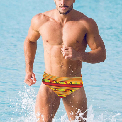 Mexican Blanket Ornament Print Pattern Men's Swimming Briefs