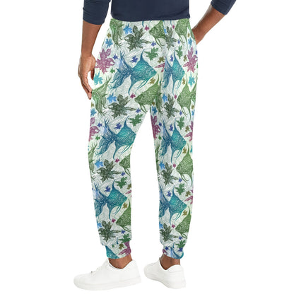 Angelfish Tribal Pattern Print Design 01 Men's Casual Track Pants