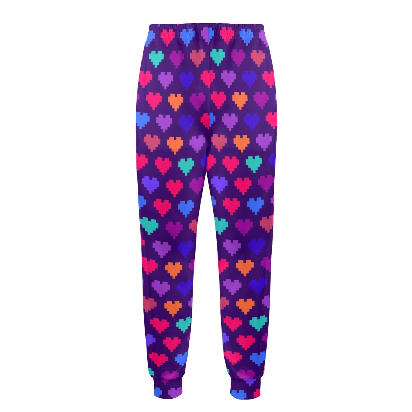 Heart Pixel Pattern Print Design HE03 Men's Casual Track Pants