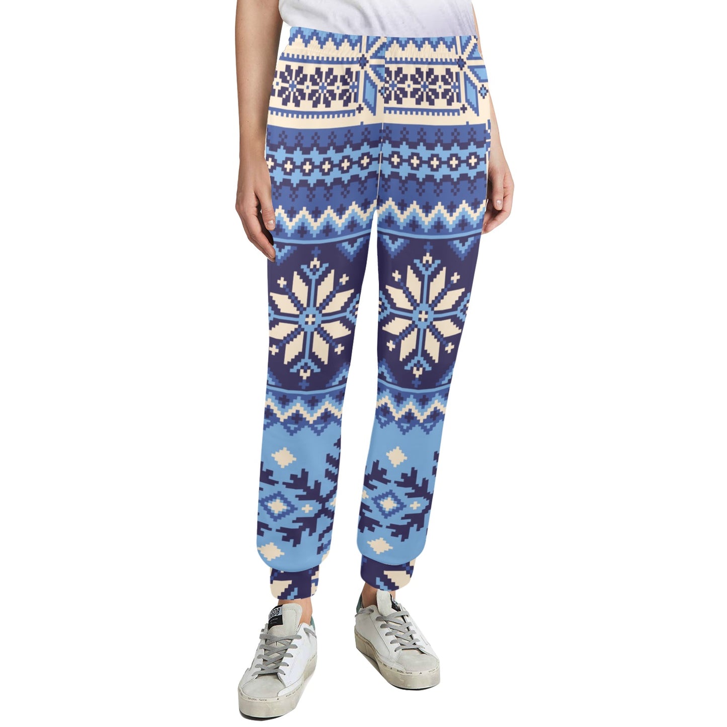 Nordic Pattern Print Design A04 Women's Casual Track Pants