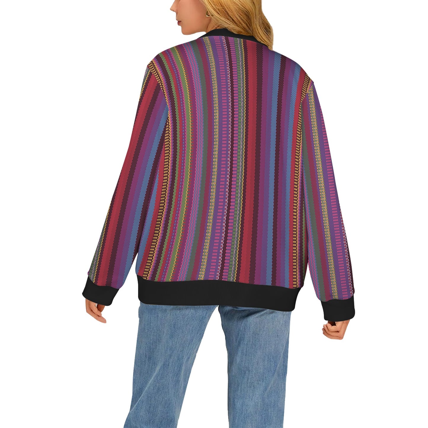 Serape Stripe Print Women's Cardigan