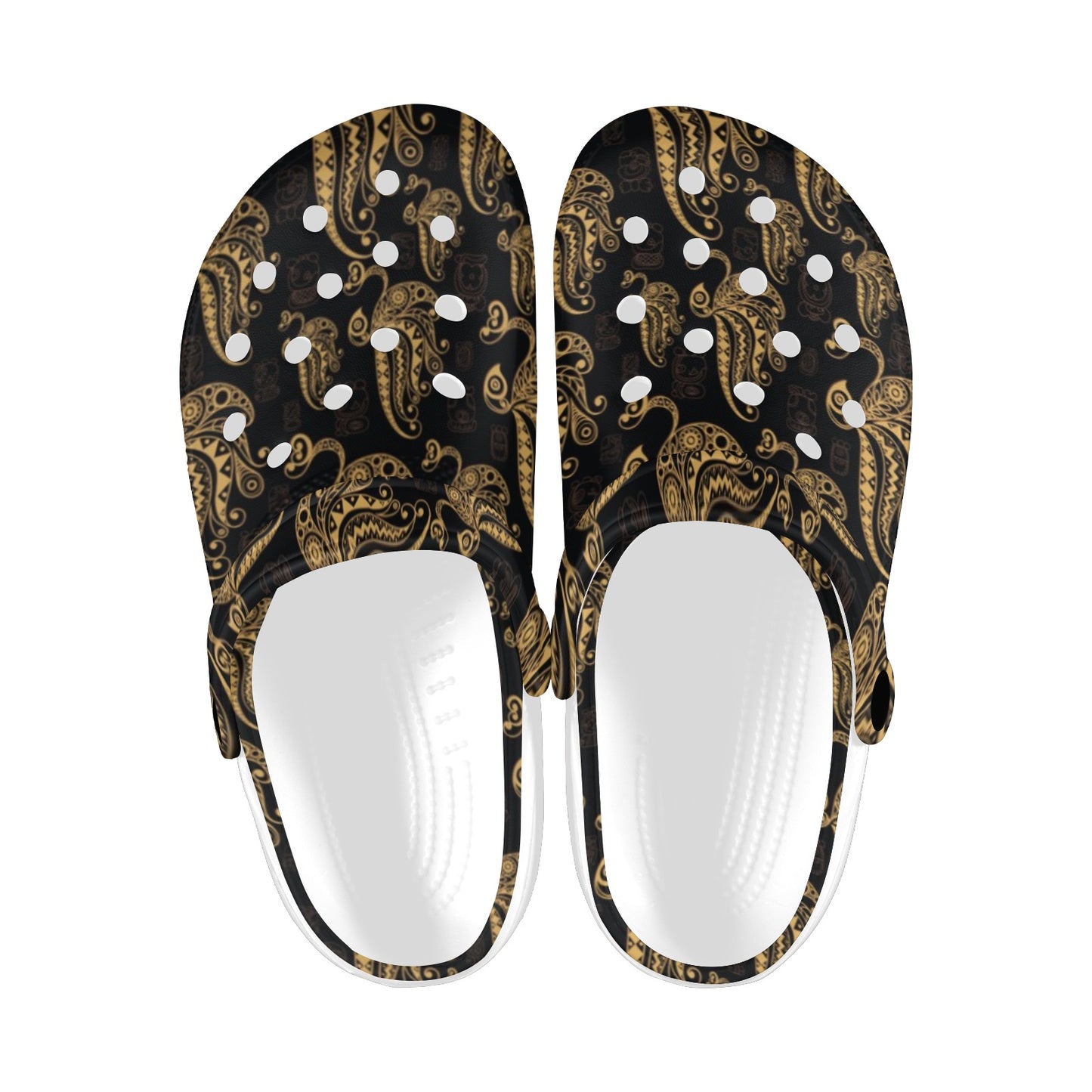 Owl Tribal Polynesian Design Print Unisex Clogs Shoes