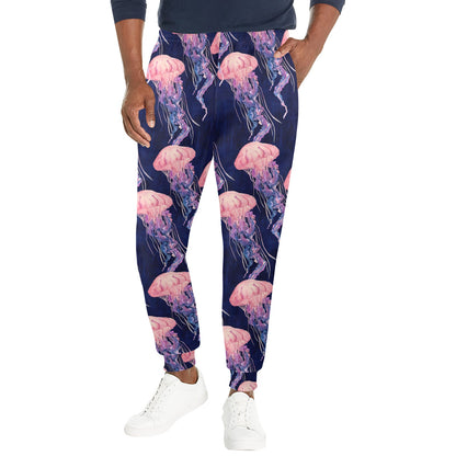 Jellyfish Pattern Print Design 03 Men's Casual Track Pants