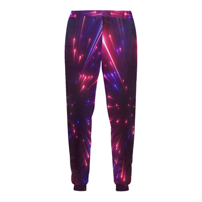Celestial Purple Blue Neon Speed Light Men's Sweatpants