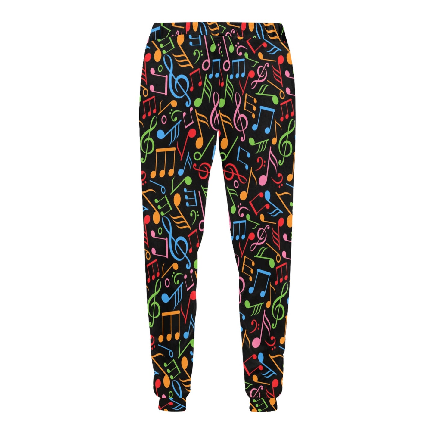 Music Note Colorful Themed Print Men's Sweatpants