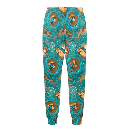 Sea Otter Pattern Print Design 01 Men's Casual Track Pants