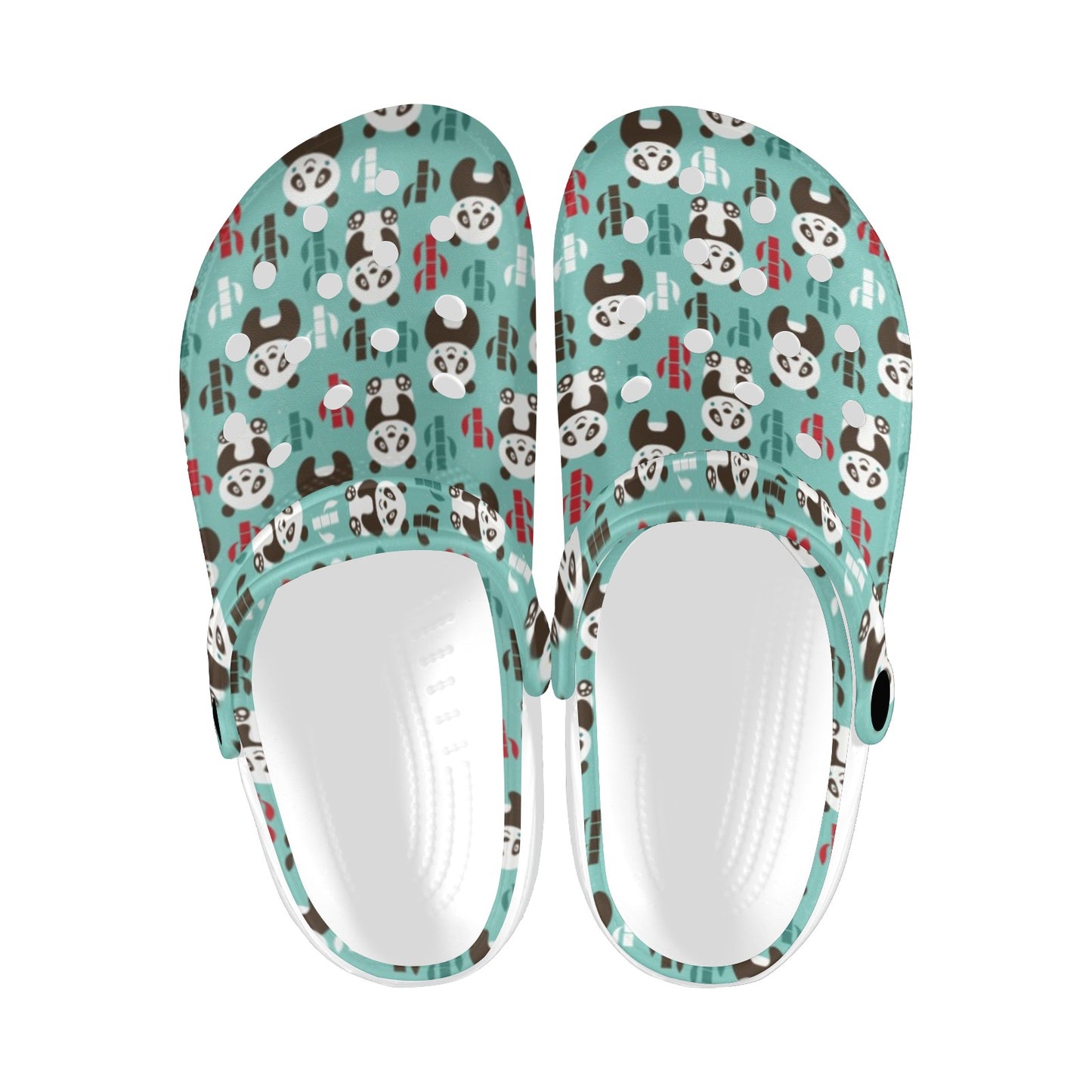 Panda Bear Cute Themed Print Unisex Clogs Shoes