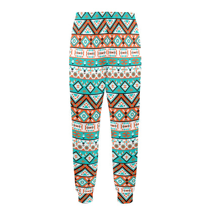 Navajo Style Print Pattern Men's Casual Track Pants