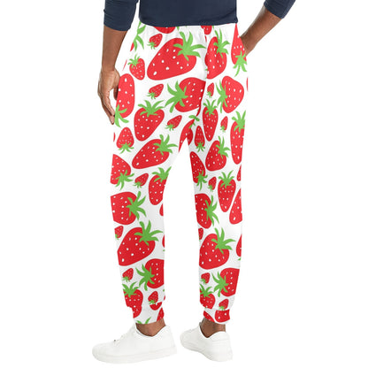 Strawberry Pattern Print Design SB01 Men's Casual Track Pants