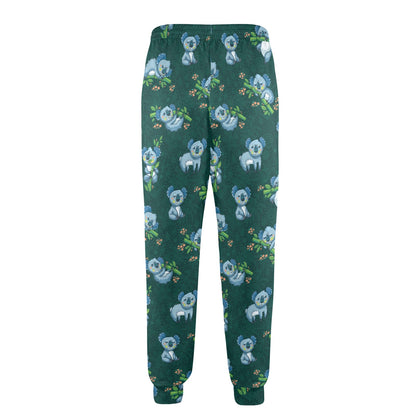 Koala Blue Design Print Men's Casual Track Pants