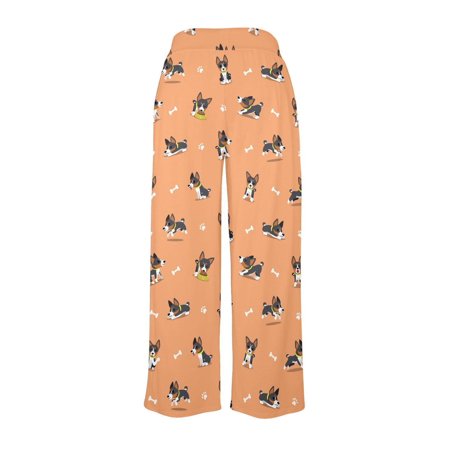 Basenji Pattern Print Design 01 Women's Wide Leg Lounge Pants