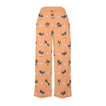 Basenji Pattern Print Design 01 Women's Wide Leg Lounge Pants