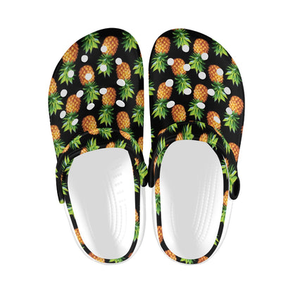 Pineapple Cute Print Design Pattern Unisex Clogs Shoes