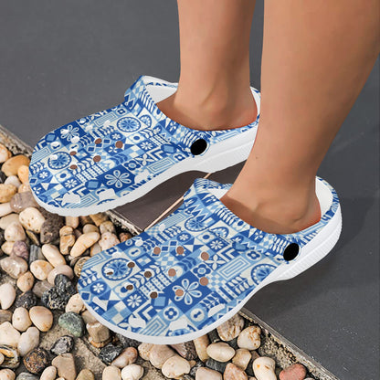 Swedish Print Pattern Unisex Clogs Shoes