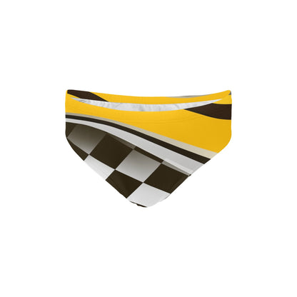 Checkered Flag Racing Style Men's Swimming Briefs