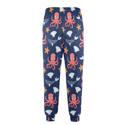 Octopus Pattern Print Design A04 Men's Casual Track Pants