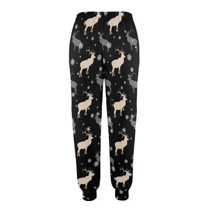 elk Design Print Pattern JJ0197 Women's Casual Track Pants