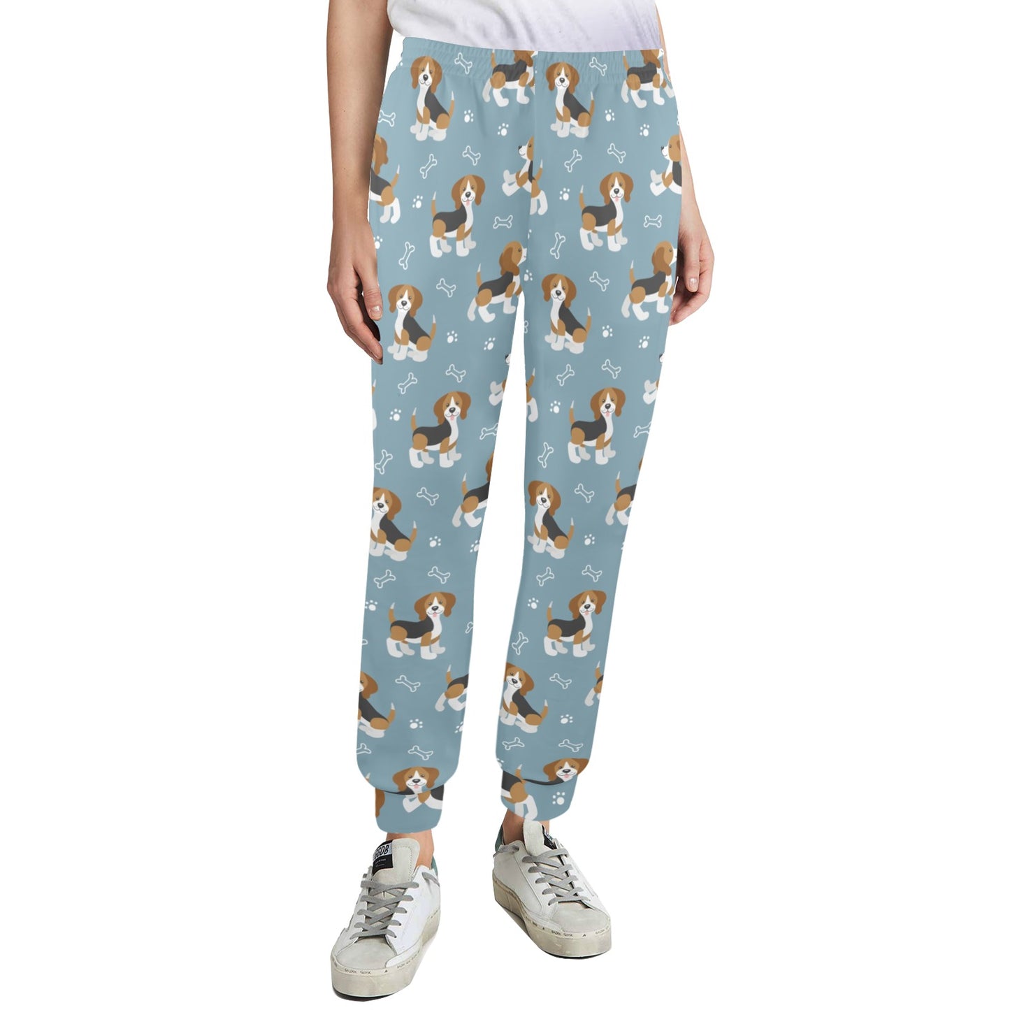 Beagle Pattern Print Design 02 Women's Casual Track Pants